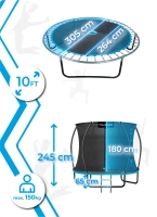 Trampolina THUNDER INSIDE ULTRA 10FT (305 cm) BLUE
