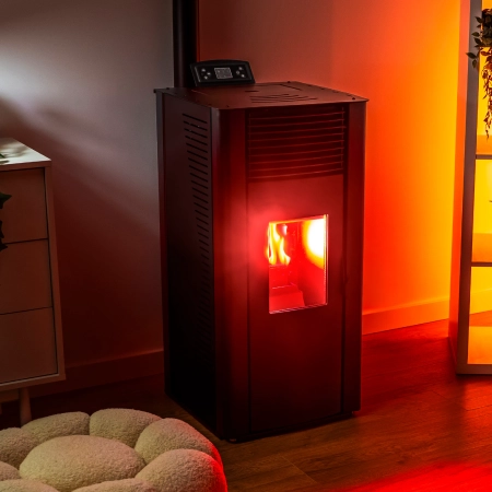 Piec na pellet VAYNE BLACK 12 kW z płaszczem wodnym