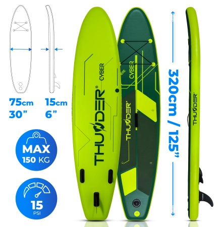 DESKA SUP 320CM THUNDER CYBER - OUTLET STAN DOBRY 