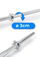 Straight screw bar THUNDER 150 cm 30 mm