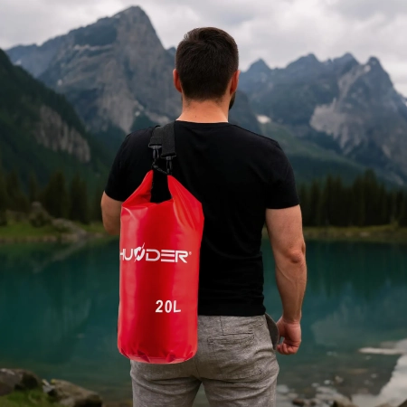 Geantă impermeabilă 20 L THUNDER roșu