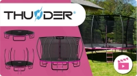 Trampolina THUNDER INSIDE ULTRA 16FT (488 cm) PINK