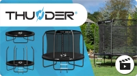 Trampolina THUNDER INSIDE ELITE 8FT (244 cm) BLACK