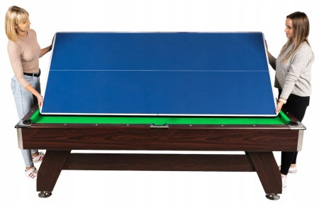 Stół bilardowy THUNDER z nakładką cymbergaj/ping pong 8FT - BOLD-BROWN