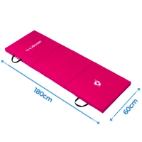 Gymnastic mat pink 180x60x5 THUNDER