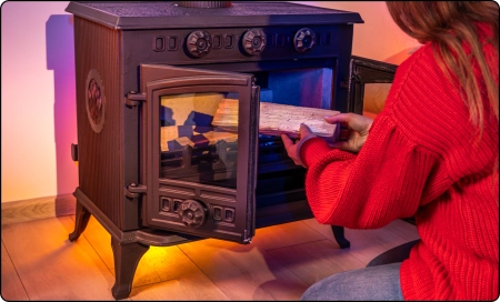 ATAR 10 kW cast iron wood stove
