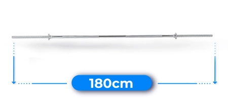 Straight screw bar THUNDER 180 cm 30 mm