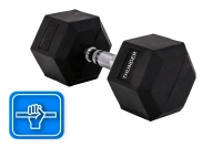 Hexagonal dumbbell THUNDER 20 kg