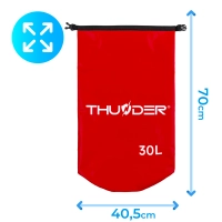 Geantă impermeabilă 30 L THUNDER roșu