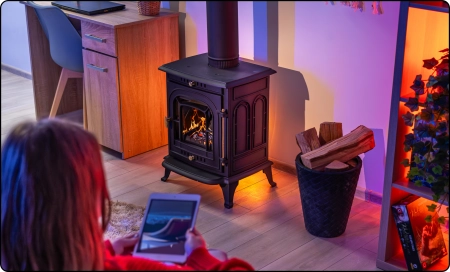 Piec żeliwny na drewno AGNI 7 kW