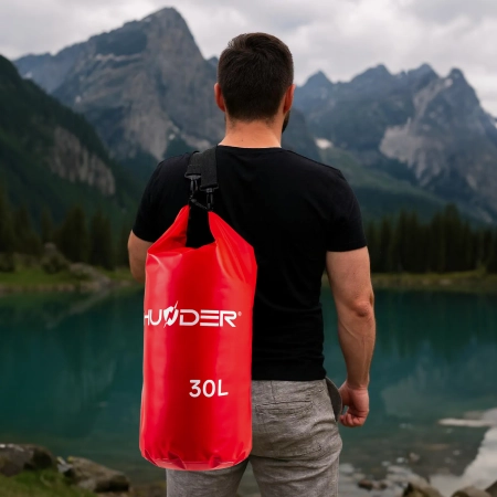 Geantă impermeabilă 30 L THUNDER roșu