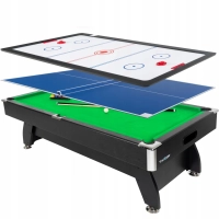 Stół bilardowy THUNDER z nakładką cymbergaj/ping pong 9FT - BOLD-BLACK