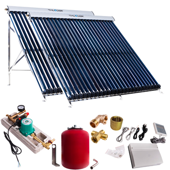 Zestaw solarny z dwoma kolektorami próżniowymi 25 bez kabla solarnego i bez zbiornika