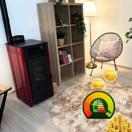 Piec na pellet SOPHIA RED 8,1 kW