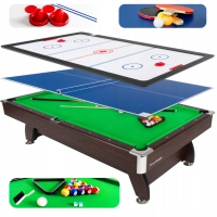 Stół bilardowy THUNDER z nakładką cymbergaj/ping pong 8FT - BOLD-BROWN