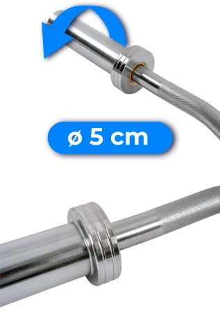 Olympic Light Curved Bar THUNDER 120 cm