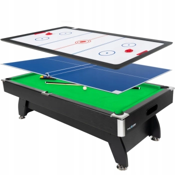 Stół bilardowy THUNDER z nakładką cymbergaj/ping pong 9FT - BOLD-BLACK