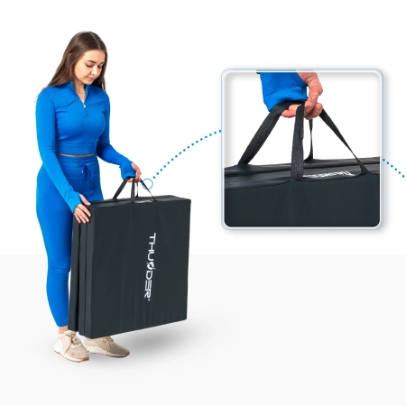 Gymnastic mat black 180x60x5 THUNDER