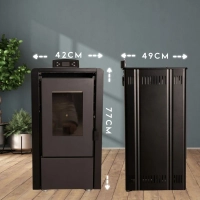 Piec na pellet LEYLA BLACK 6,3 kW