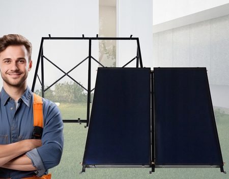 Flat plate solar collector 2x 2,5m by THUNDER