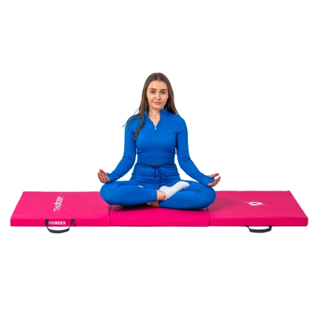 Gymnastic mat pink 180x60x5 THUNDER