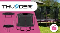 Trampolina THUNDER INSIDE ULTRA 8FT (244 cm) PINK
