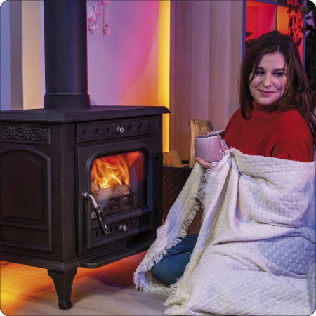 MILTRA 7 kW cast iron wood stove