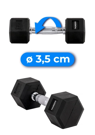 Hantla hexagonalna 5 kg THUNDER