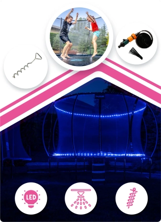 Trampolina THUNDER INSIDE ULTRA 8FT (244 cm) PINK