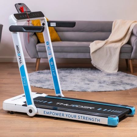 THUNDER RACE-WHITE electric treadmill