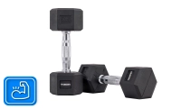 Hexagonal dumbbell THUNDER 5 kg