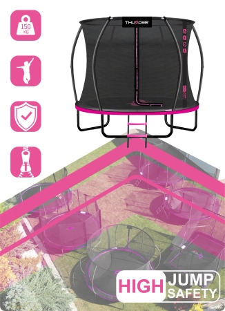Trampolina THUNDER INSIDE ULTRA 10FT (305 cm) PINK