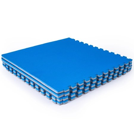 Blue and grey exercise puzzles THUNDER 60x60x2cm