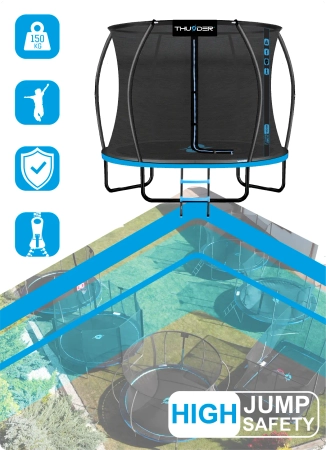 Trampolina THUNDER INSIDE ULTRA 8FT (244cm) BLUE