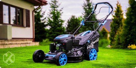 Hexwelt petrol lawnmower HW-KS-200 51cm 3,8kW with drive