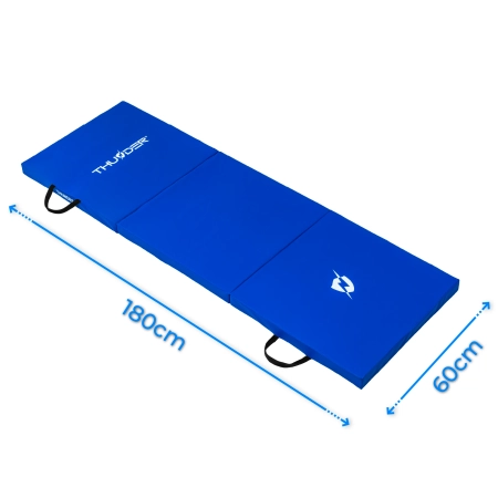 Mata gimnastyczna niebieska 180x60x4 THUNDER