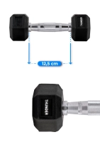 Hexagonal dumbbell THUNDER 2,5 kg