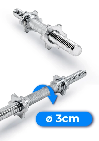 Straight screw bar THUNDER 40 cm 30 mm