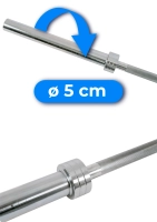 Gryf olimpijski prosty 220 cm THUNDER (przedsprzedaż 22.08)