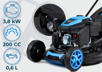 Hexwelt petrol lawnmower HW-KS-200 51cm 3,8kW with drive