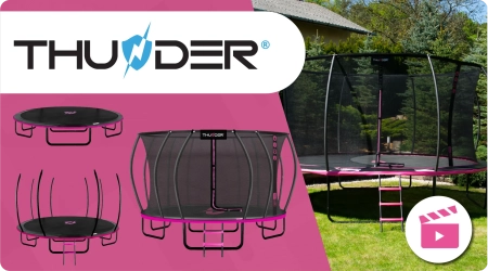 Trampolina THUNDER INSIDE ULTRA 16FT (488 cm) PINK