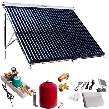 Zestaw solarny z jednym kolektorem próżniowym 30 bez kabla solarnego i bez zbiornika