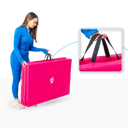 Gymnastic mat pink 197x100x5 THUNDER