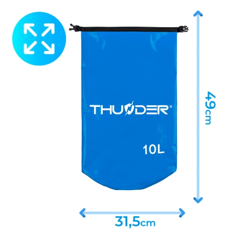 Geantă impermeabilă 10 L THUNDER albastru