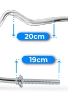 Deep Curved Screw Bar THUNDER 120 cm 30 mm