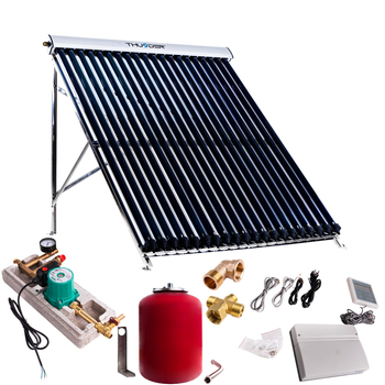 Zestaw solarny z jednym kolektorem próżniowym 20 bez kabla solarnego i bez zbiornika