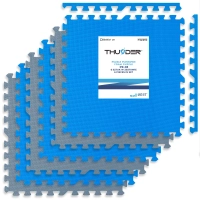 Puzzle do ćwiczeń niebiesko-szare 60x60x1cm THUNDER