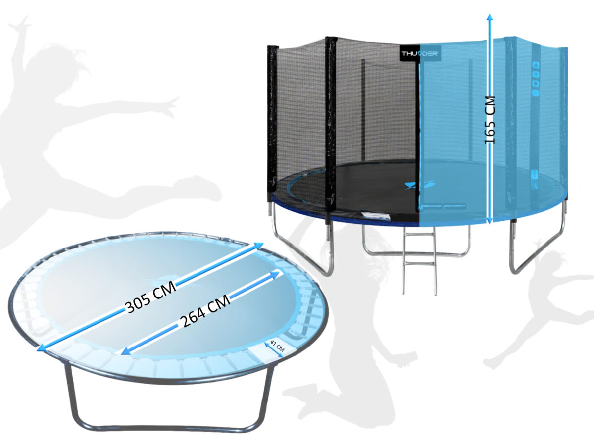 Trampolina ogrodowa 10FT (305 cm) THUNDER OUTSIDE PRO BLUE - obrazek 2