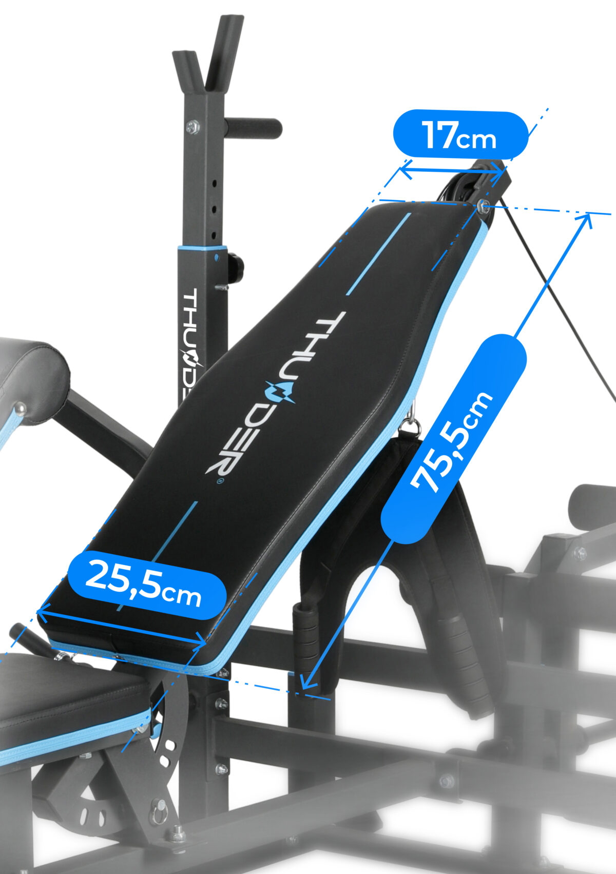 Ławka treningowa z wyciągiem i modlitewnikiem THUNDER VIGOR-C - obrazek 4