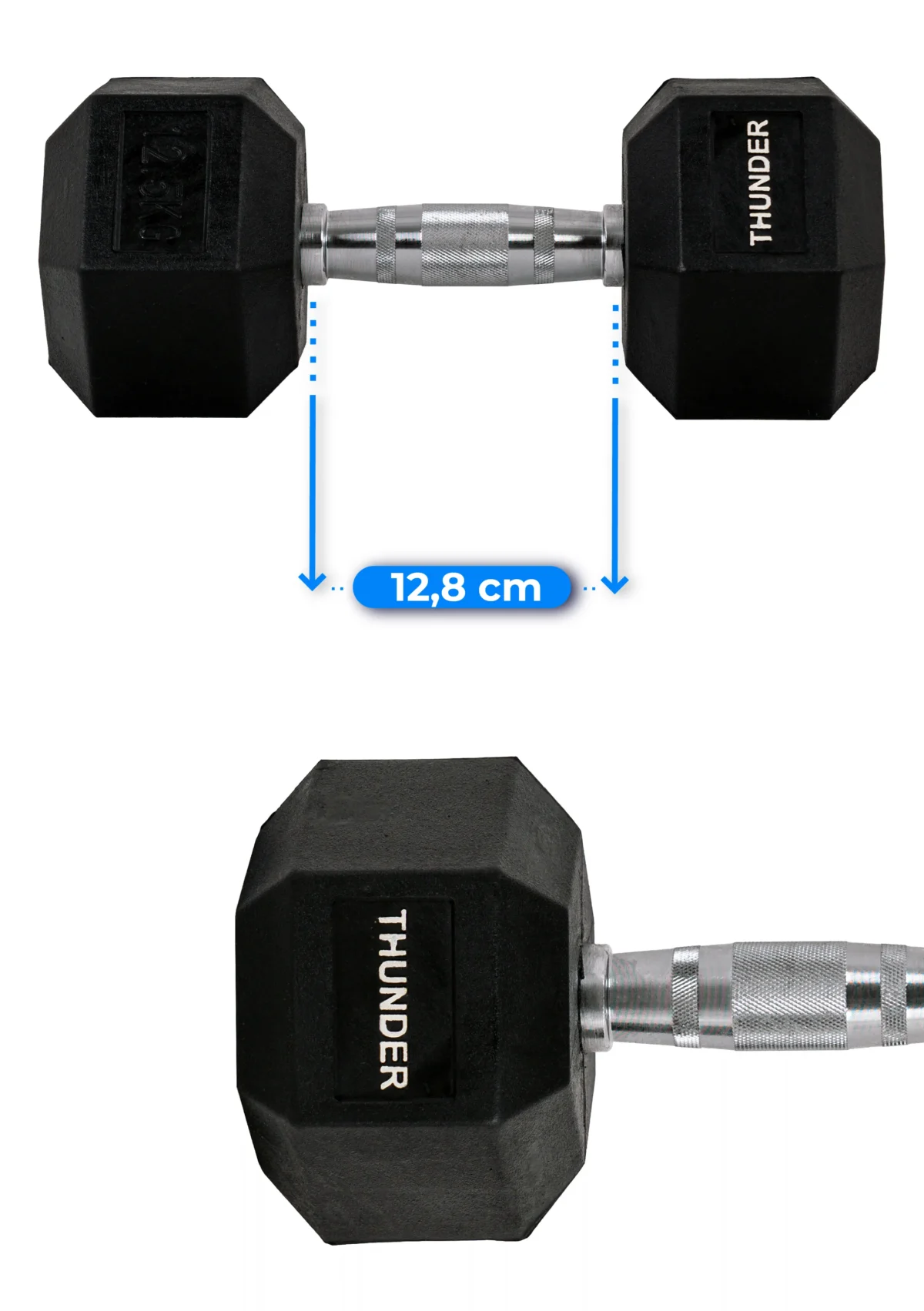 Hantla hexagonalna 12,5 kg THUNDER - obrazek 9